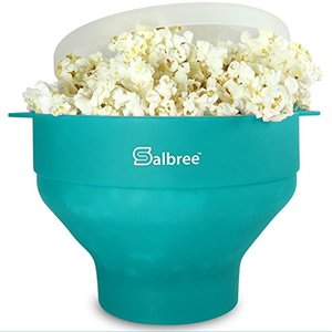 The Original Salbree Microwave Hot Air Popcorn Popper With Collapsible Microwavable Bowl