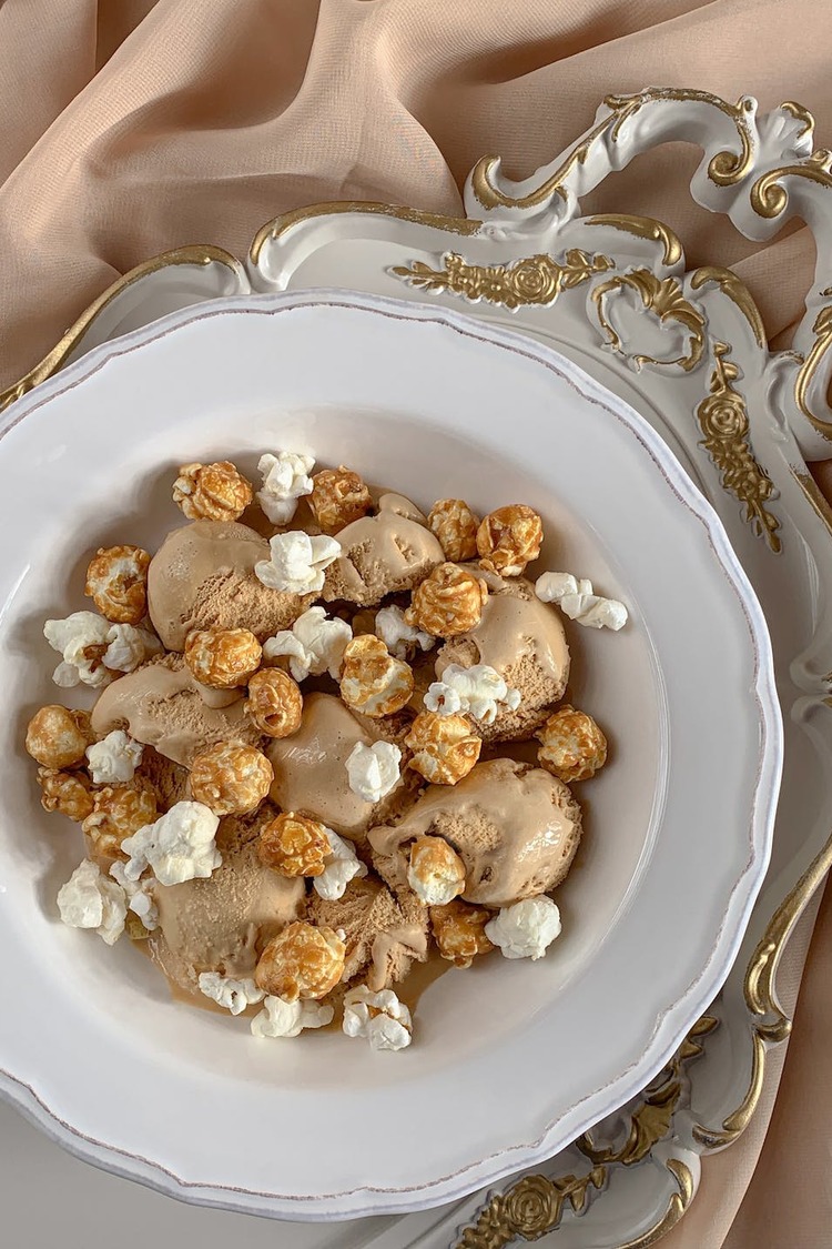 Maple Popcorn with Ice Cream Recipe