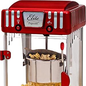 Elite Gourmet EPM-250 Maxi-Matic Classic Carnival Tabletop Kettle Popcorn Popper Machine