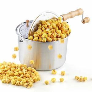 Cook N Home 02626 6-Quart Aluminium Stovetop Popcorn Popper